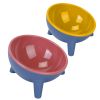 Raised Tilted Elevated Cat Food Bowl Pet Backflow Prevention Water Dish Feeding Bowl For Cats Small Dogs