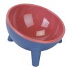Raised Tilted Elevated Cat Food Bowl Pet Backflow Prevention Water Dish Feeding Bowl For Cats Small Dogs