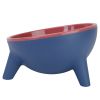 Raised Tilted Elevated Cat Food Bowl Pet Backflow Prevention Water Dish Feeding Bowl For Cats Small Dogs