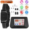 990Ft Radius Dog Training Collar Wireless Fence Ipx6 Waterproof Pet Beep Vibration Electric Shock Fence System 3 Channels Rechargeable Transmitter Rec