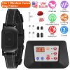 990Ft Radius Dog Training Collar Wireless Fence Ipx6 Waterproof Pet Beep Vibration Electric Shock Fence System 3 Channels Rechargeable Transmitter Rec