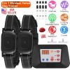 990Ft Radius Dog Training Collar Wireless Fence Ipx6 Waterproof Pet Beep Vibration Electric Shock Fence System 3 Channels Rechargeable Transmitter Rec