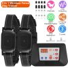 990Ft Radius Dog Training Collar Wireless Fence Ipx6 Waterproof Pet Beep Vibration Electric Shock Fence System 3 Channels Rechargeable Transmitter Rec