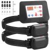 990Ft Radius Dog Training Collar Wireless Fence Ipx6 Waterproof Pet Beep Vibration Electric Shock Fence System 3 Channels Rechargeable Transmitter Rec